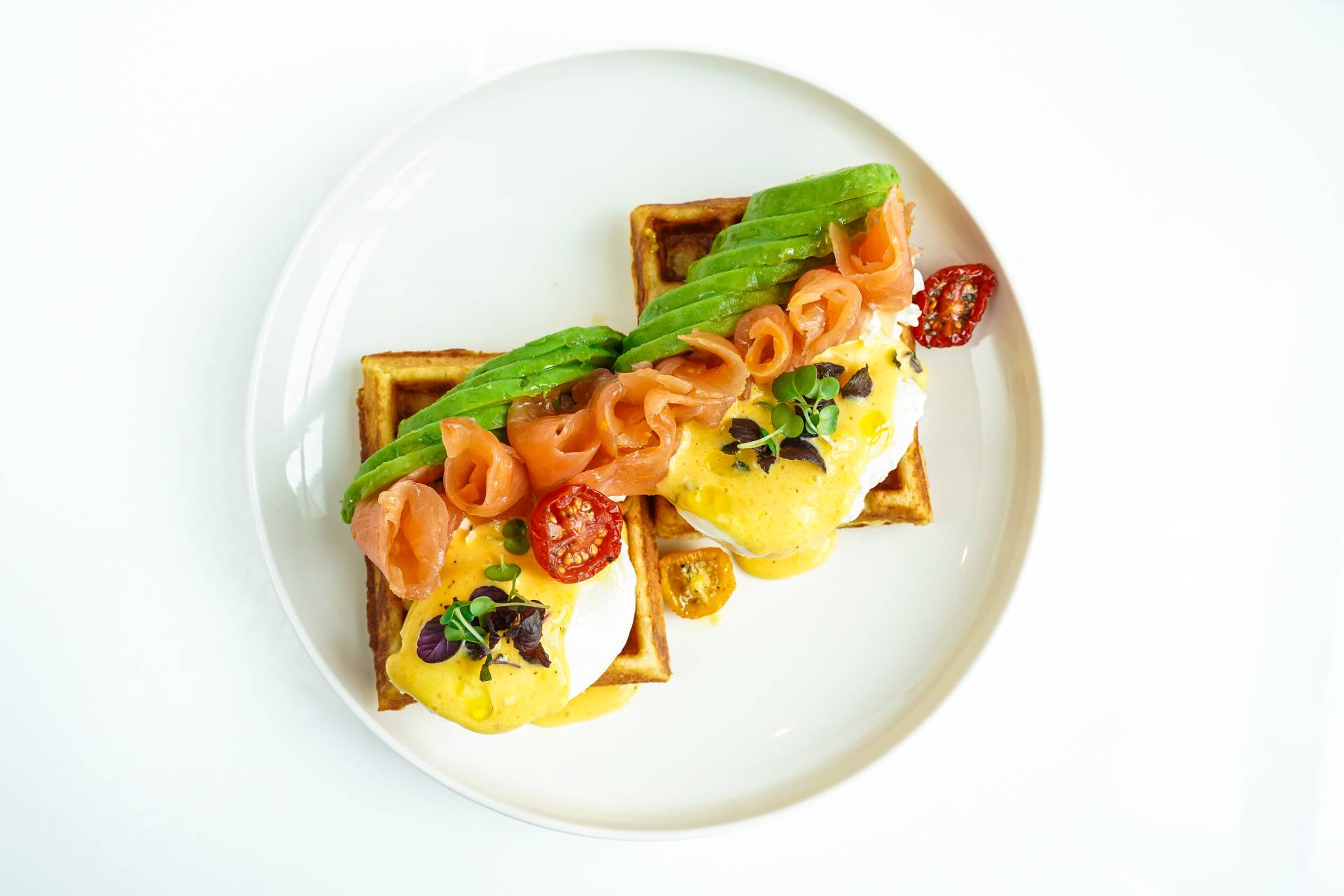 Eggs Benedict on Waffle