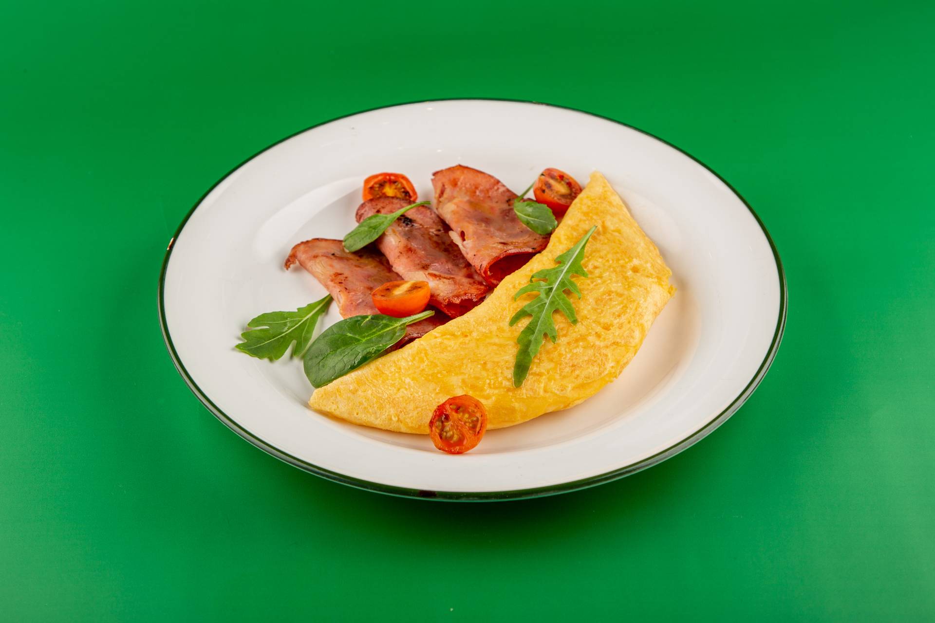 Cheese Omelette with Turkey