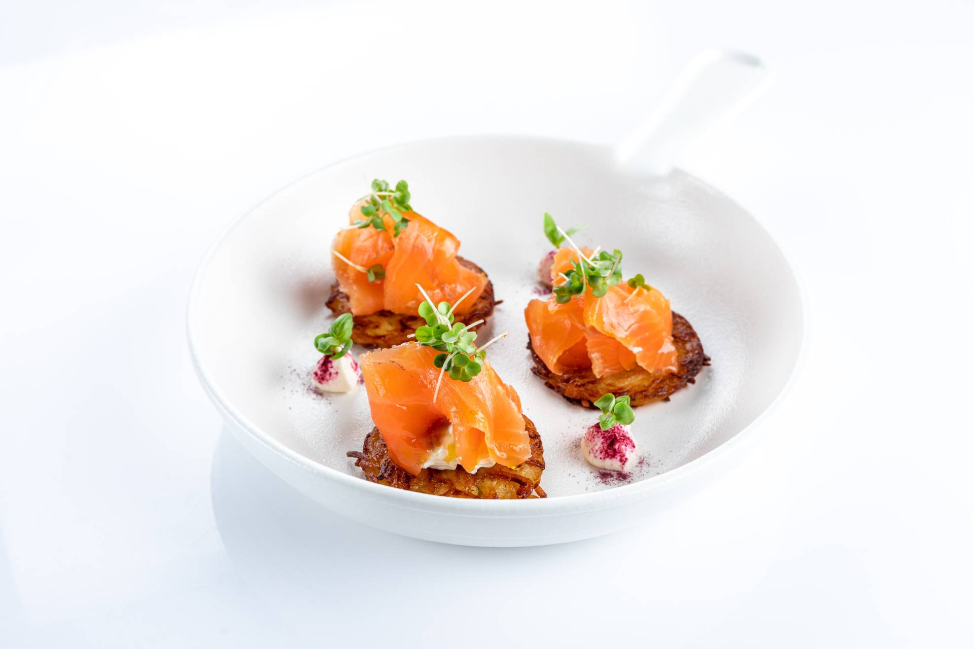 Salmon on Homemade Rësti